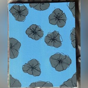 Blue/Gray floral Painting